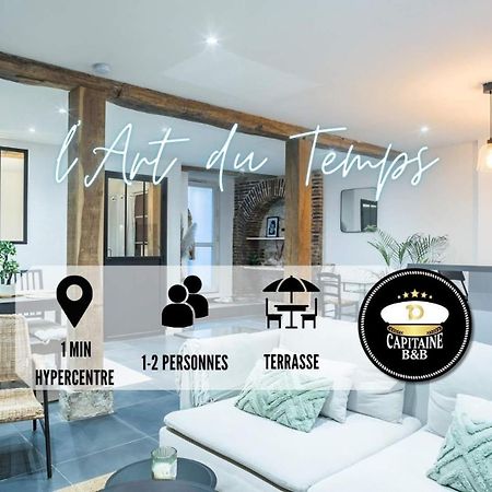 L'Art Du Temps - Terrasse -1 Min Hypercentre Apartman Troyes Kültér fotó